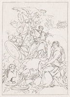 KG 12194
          <br/>
          Illustratie van Manuscript Terentius (Bibliothèque du Roi, Paris). Triomf van een beschermvrouwe over barbaren.
          <br/>
          <em>Picart, Bernard (1673-1733) - attr.</em>